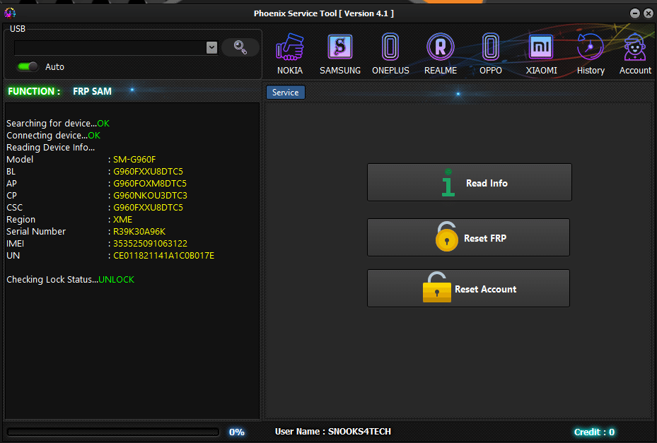 CREDITOS PHOENIX TOOL PACOTE DE 15 CRÉDITOS